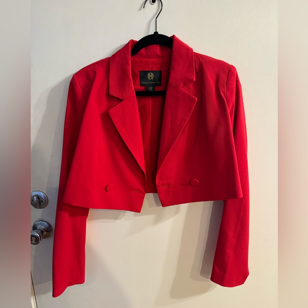 House of Harlow Red Cropped Blazer